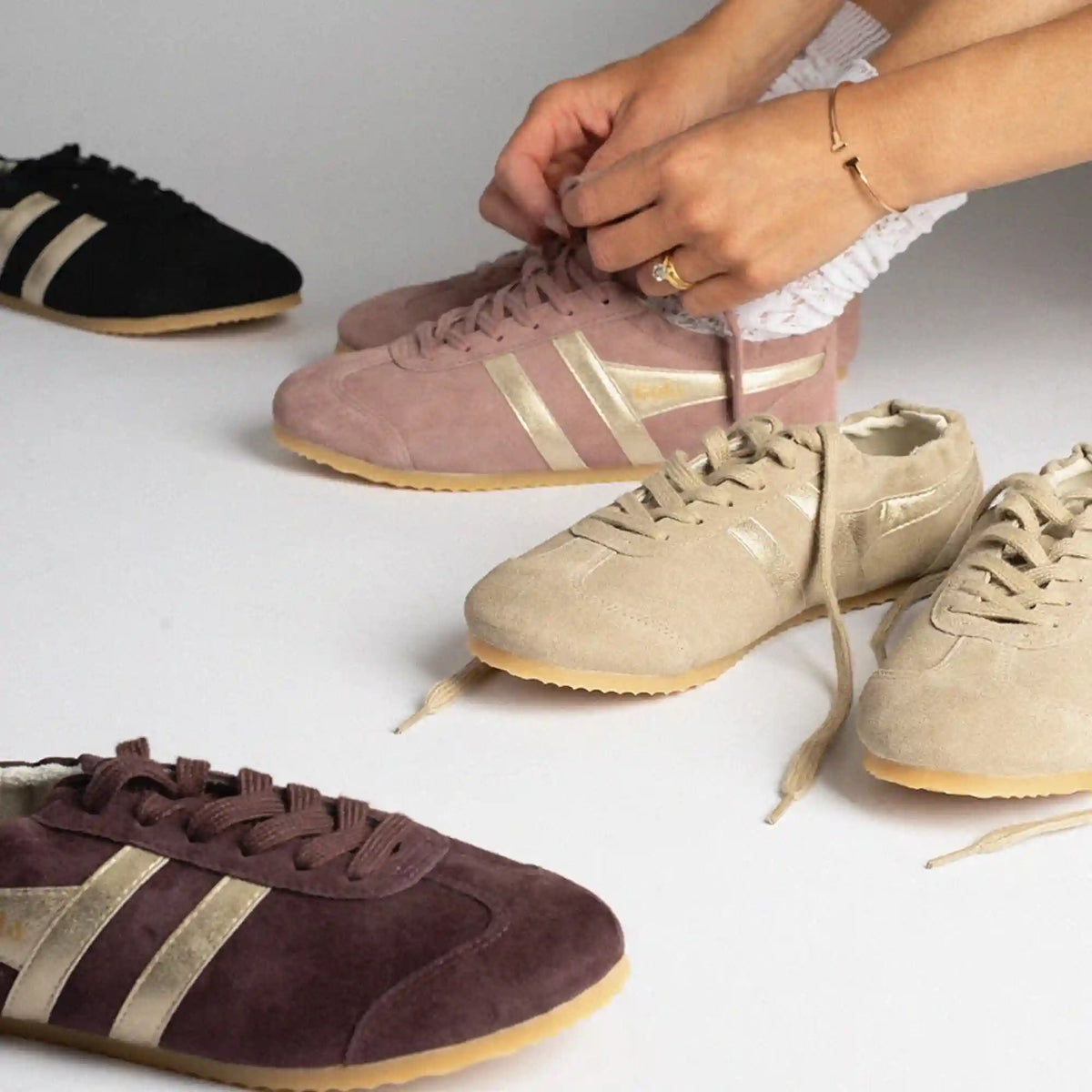 Gola Classics Women's Aurora Sneakers - Brownrose/Gold