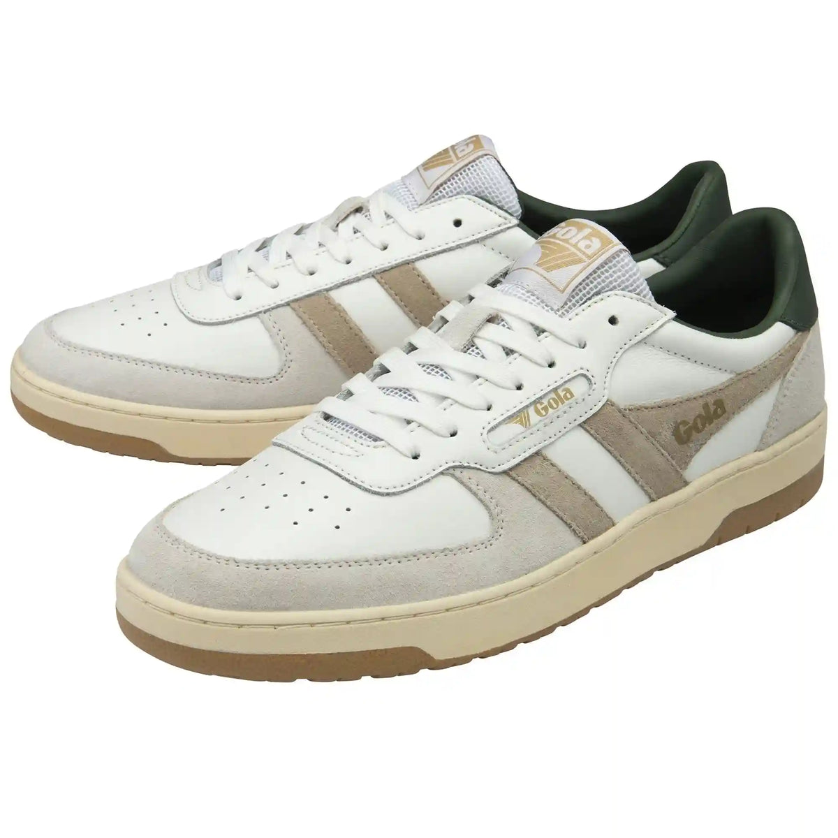 Gola Classics Men's Hawk Sneakers - White/Bone/Dark Khaki